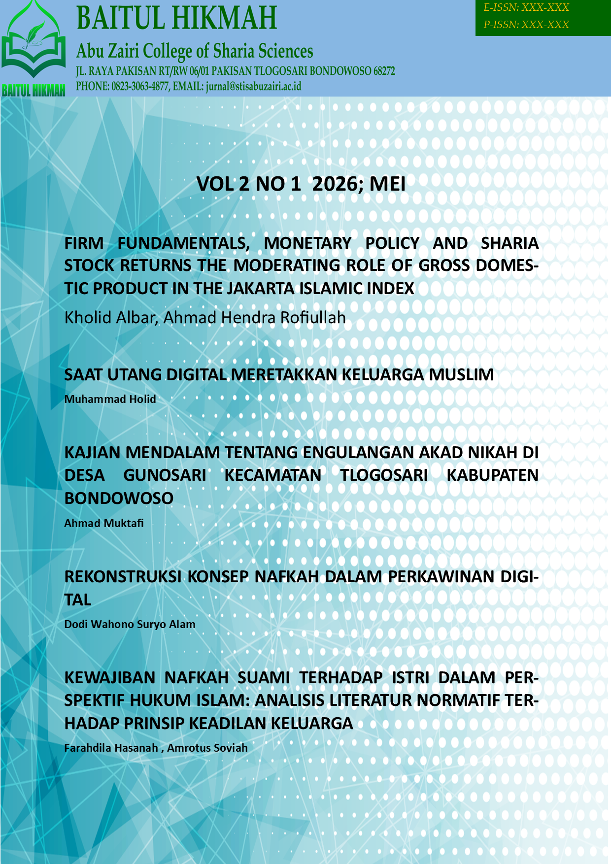 					View Vol. 2 No. 1 (2026): MEI
				